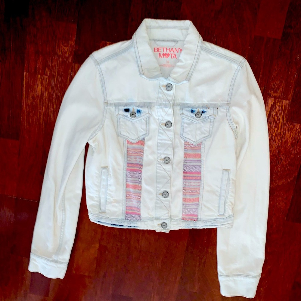 BETHANY MOTA Crop denim jacket women’s size large